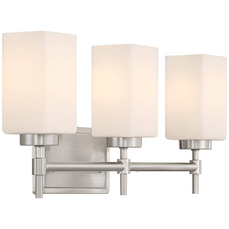 Image 6 Possini Euro Salo 20 3/4" Wide Brushed Nickel 3-Light Bath Light more views