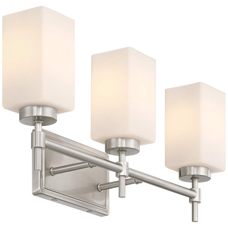 Image 7 Possini Euro Salo 20 3/4" Wide Brushed Nickel 3-Light Bath Light more views