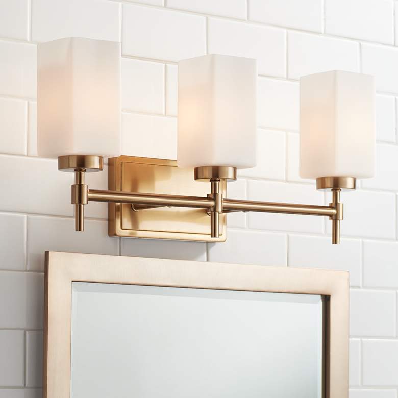 Image 1 Possini Euro Salo 20 3/4" Wide Gold 3-Light Bath Light