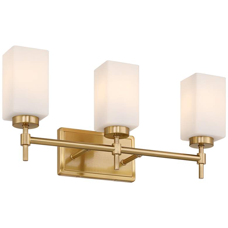 Image 6 Possini Euro Salo 20 3/4" Wide Gold 3-Light Bath Light more views