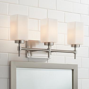 Possini Euro Salo 20 3/4" Wide Brushed Nickel 3-Light Bath Light