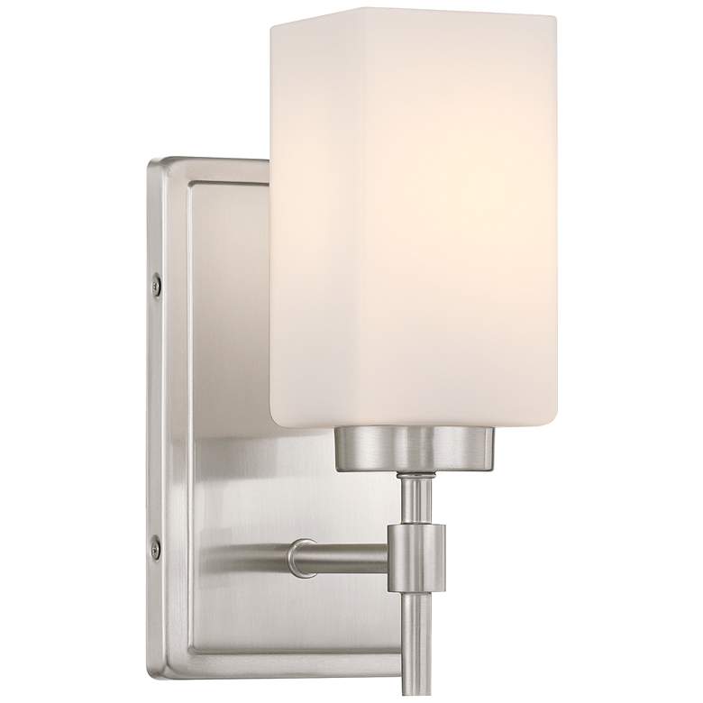 Image 2 Possini Euro Salo 9 3/4" High Brushed Nickel Wall Sconce