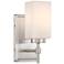 Possini Euro Salo 9 3/4" High Brushed Nickel Wall Sconce