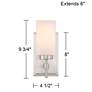 Possini Euro Salo 9 3/4" High Brushed Nickel Wall Sconce