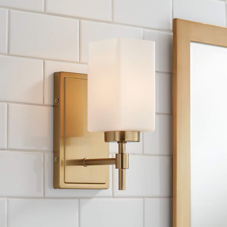 Image 1 Possini Euro Salo 9 3/4" High Gold Wall Sconce