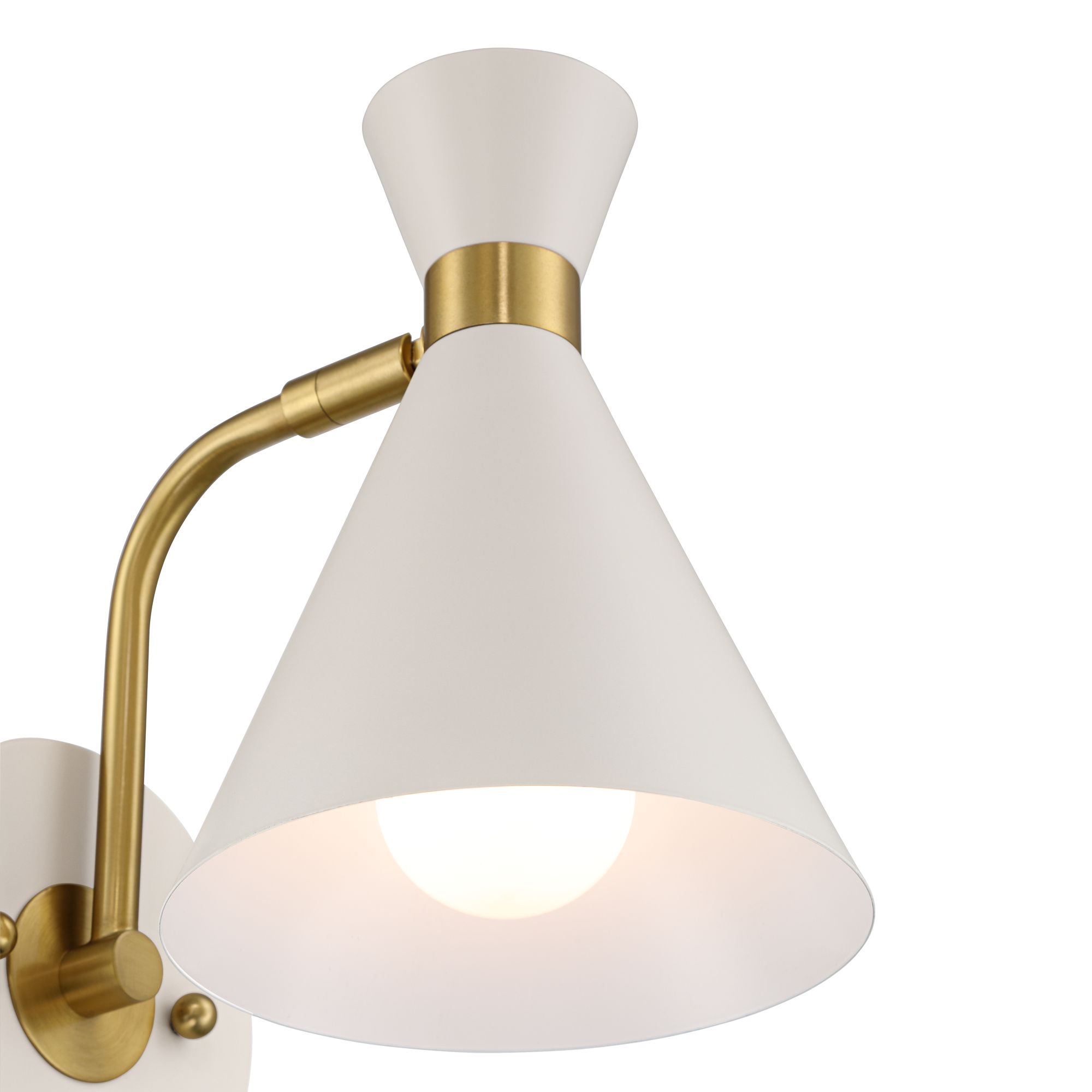 Image 3 Possini Euro Salvia 11 1/4" High Cream Swing-Arm Plug-In Wall Sconce more views