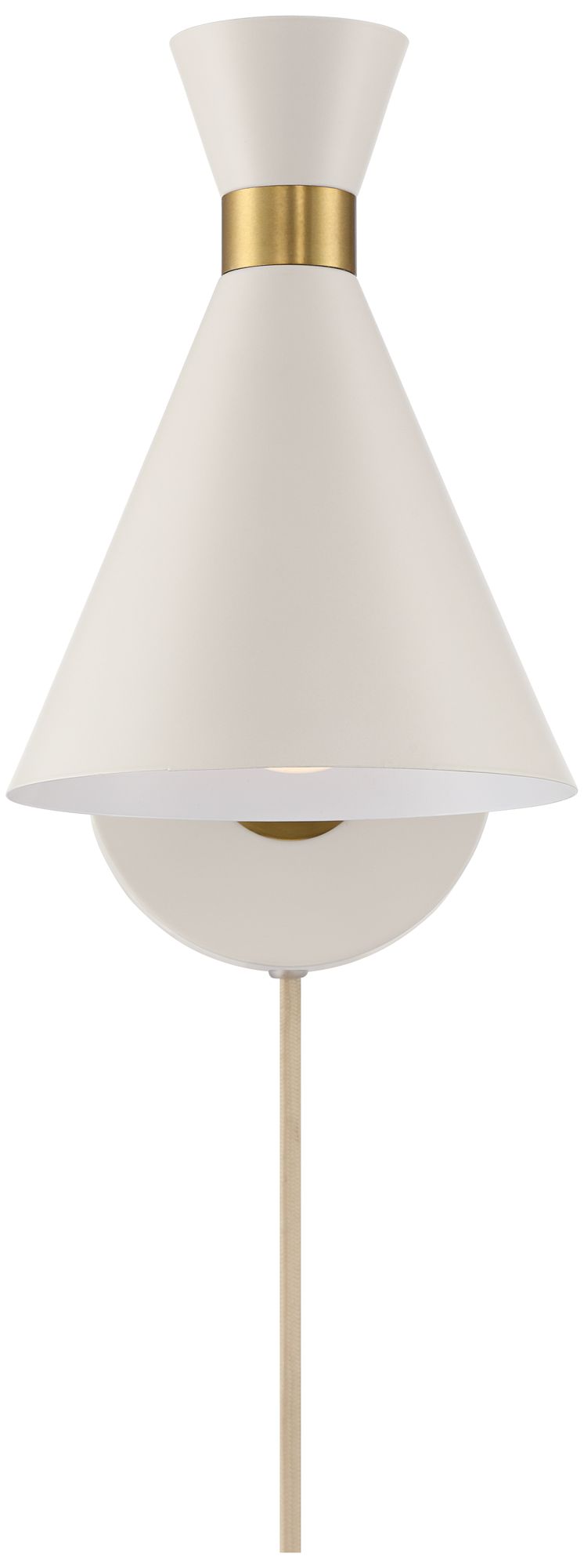 Image 6 Possini Euro Salvia 11 1/4" High Cream Swing-Arm Plug-In Wall Sconce more views