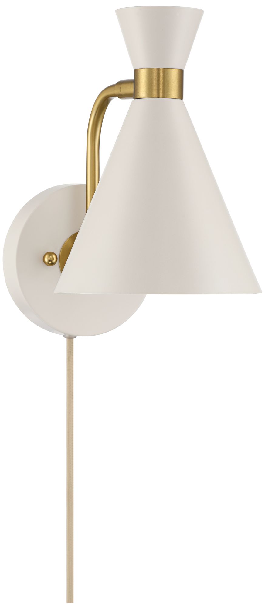 Image 7 Possini Euro Salvia 11 1/4" High Cream Swing-Arm Plug-In Wall Sconce more views
