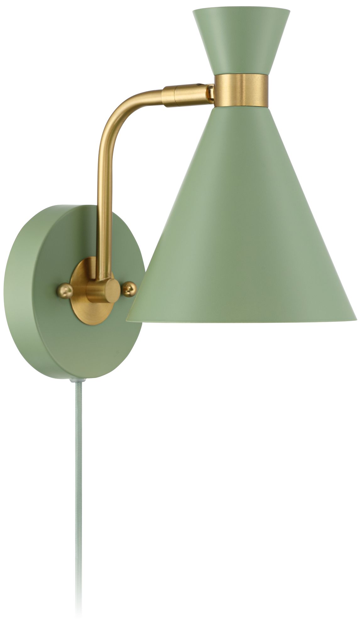 Image 2 Possini Euro Salvia 11 1/4" High Sage Swing-Arm Plug-In Wall Sconce