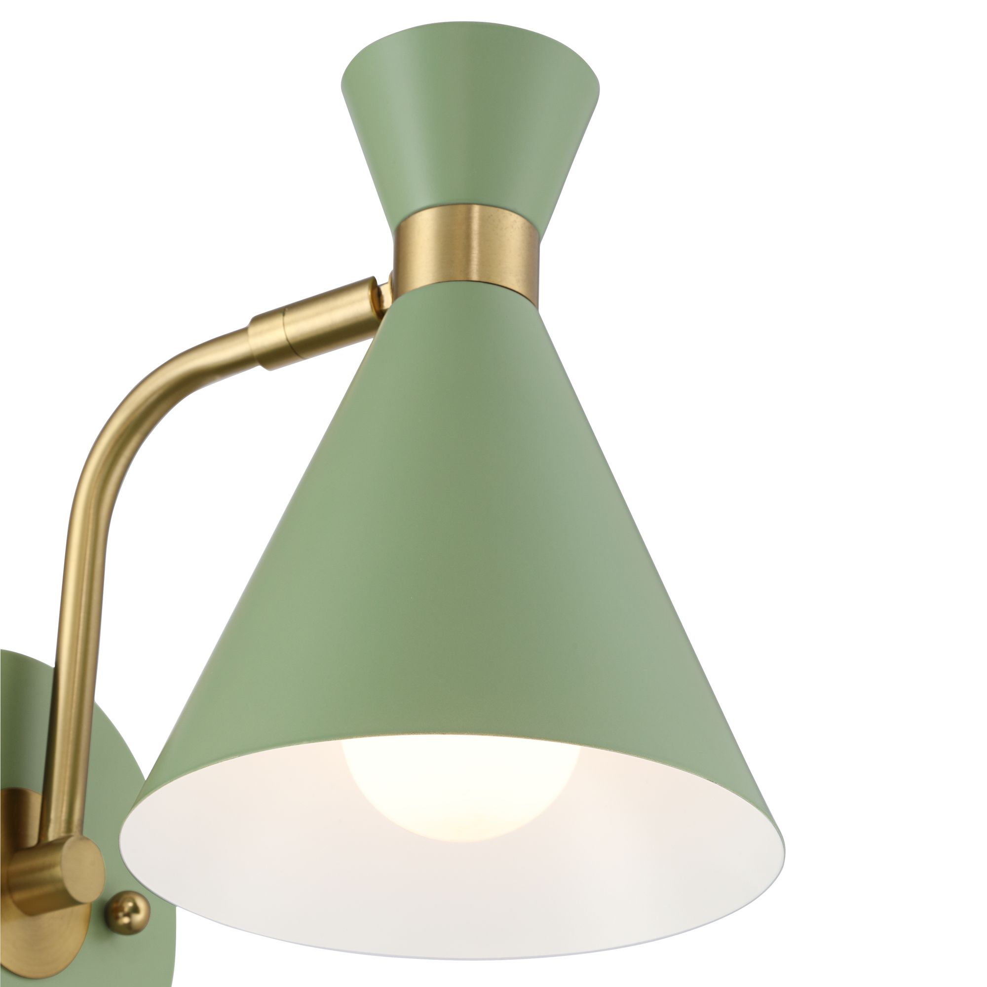 Image 3 Possini Euro Salvia 11 1/4" High Sage Swing-Arm Plug-In Wall Sconce more views