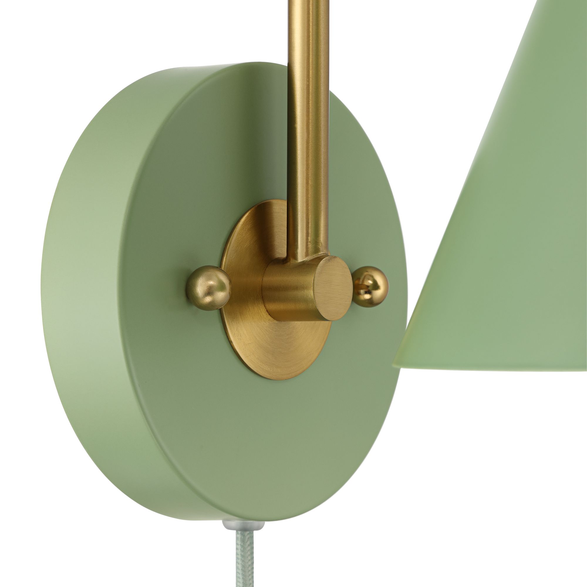 Image 4 Possini Euro Salvia 11 1/4" High Sage Swing-Arm Plug-In Wall Sconce more views