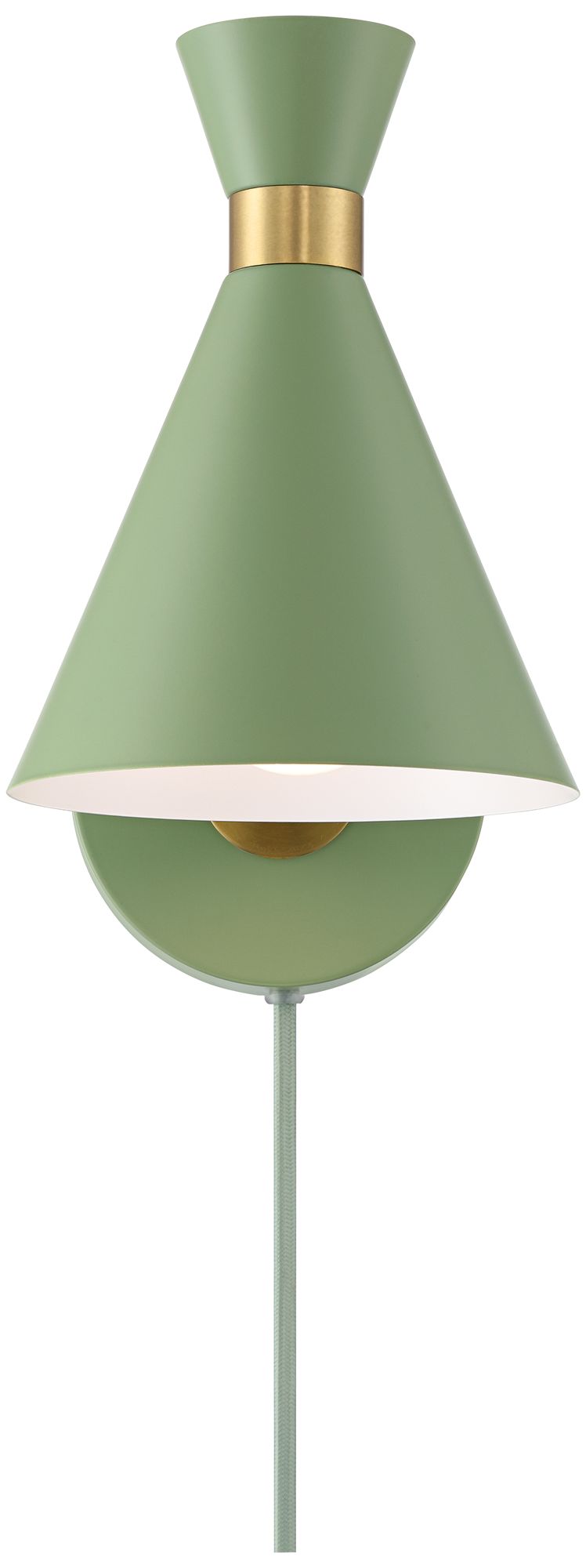 Image 6 Possini Euro Salvia 11 1/4" High Sage Swing-Arm Plug-In Wall Sconce more views
