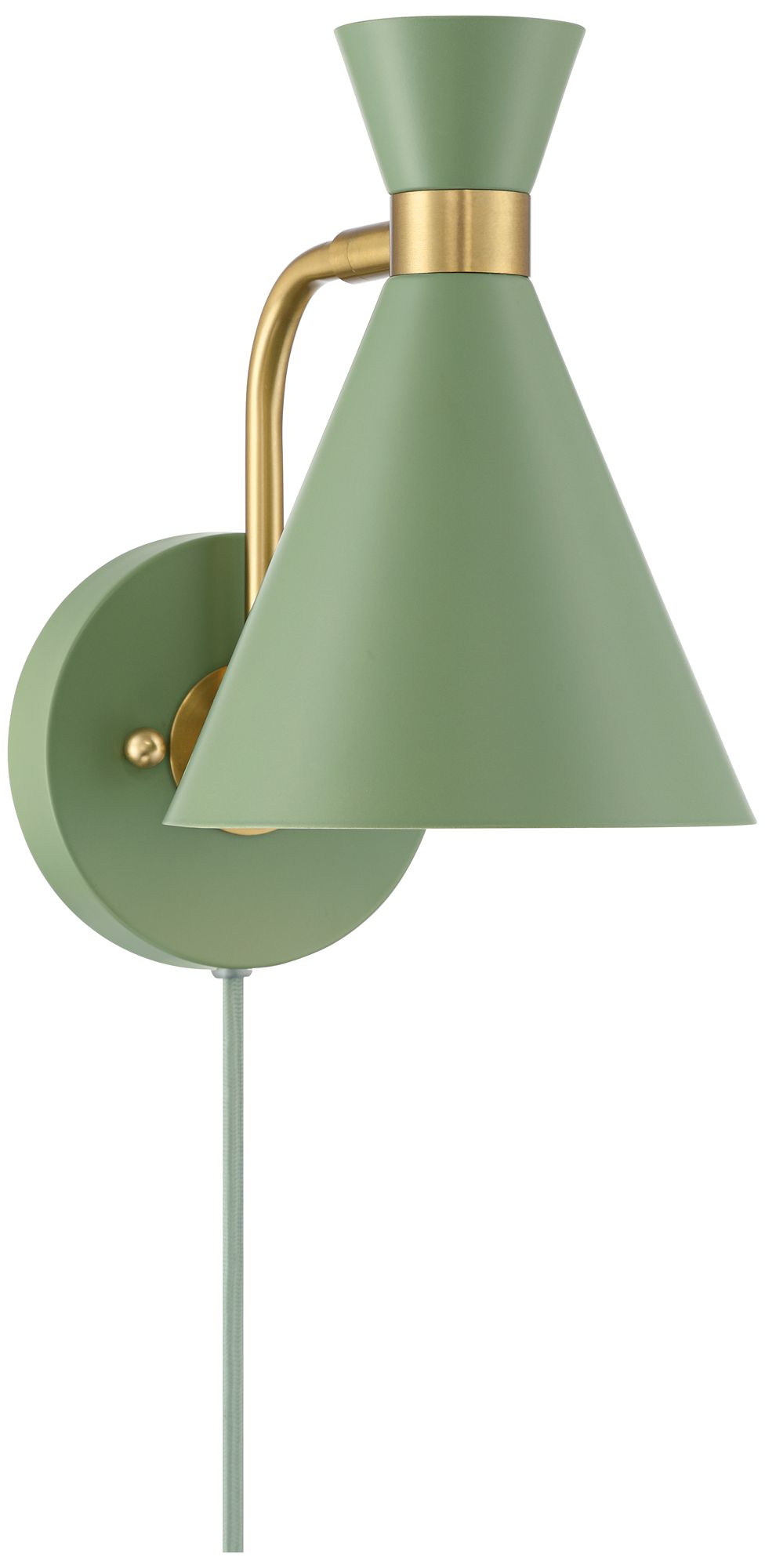 Image 7 Possini Euro Salvia 11 1/4" High Sage Swing-Arm Plug-In Wall Sconce more views