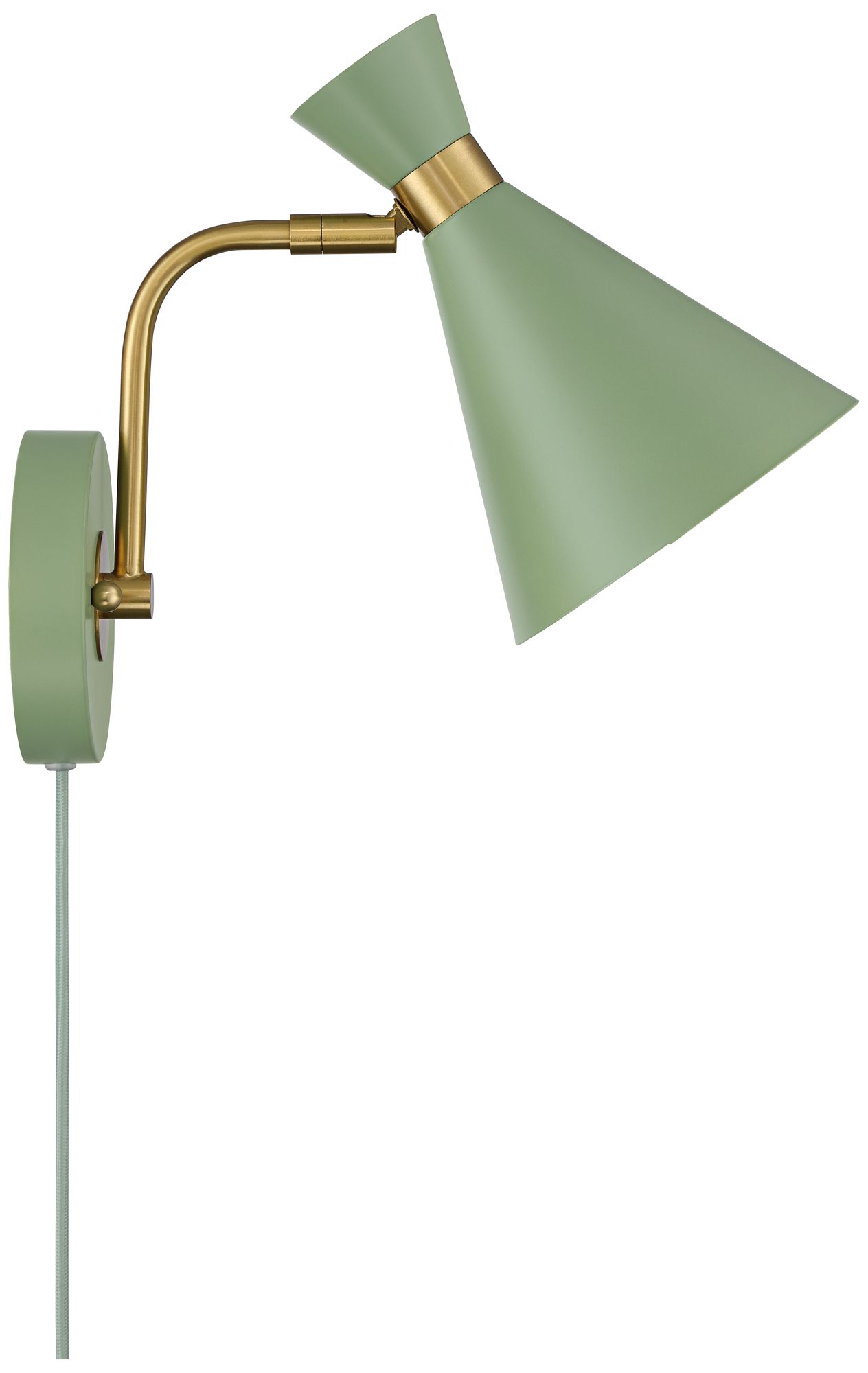 Possini Euro Salvia 11 1/4" High Sage Swing-Arm Plug-In Wall Sconce
