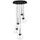 Possini Euro Samantha 19 1/2" Black and Orb Glass Multi-Light Pendant