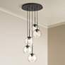 2_Possini Euro Samantha 19 1/2" Black and Orb Glass Multi-Light Pendant