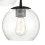 4_Possini Euro Samantha 19 1/2" Black and Orb Glass Multi-Light Pendant more views