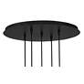 6_Possini Euro Samantha 19 1/2" Black and Orb Glass Multi-Light Pendant more views