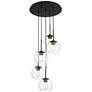 7_Possini Euro Samantha 19 1/2" Black and Orb Glass Multi-Light Pendant more views