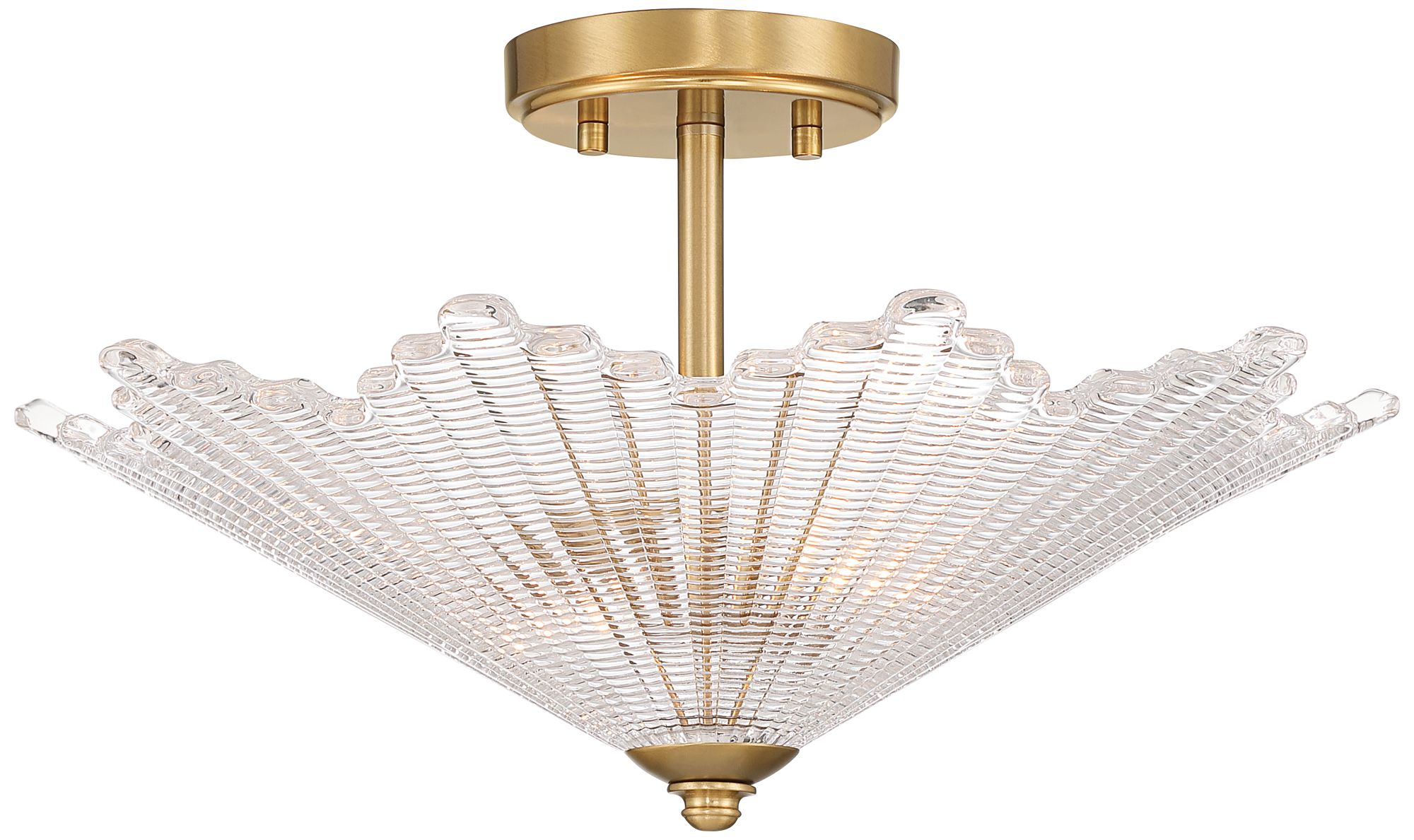 Image 7 Possini Euro Sambuco 17 1/2"W Warm Brass 2-Light Bowl Ceiling Light more views