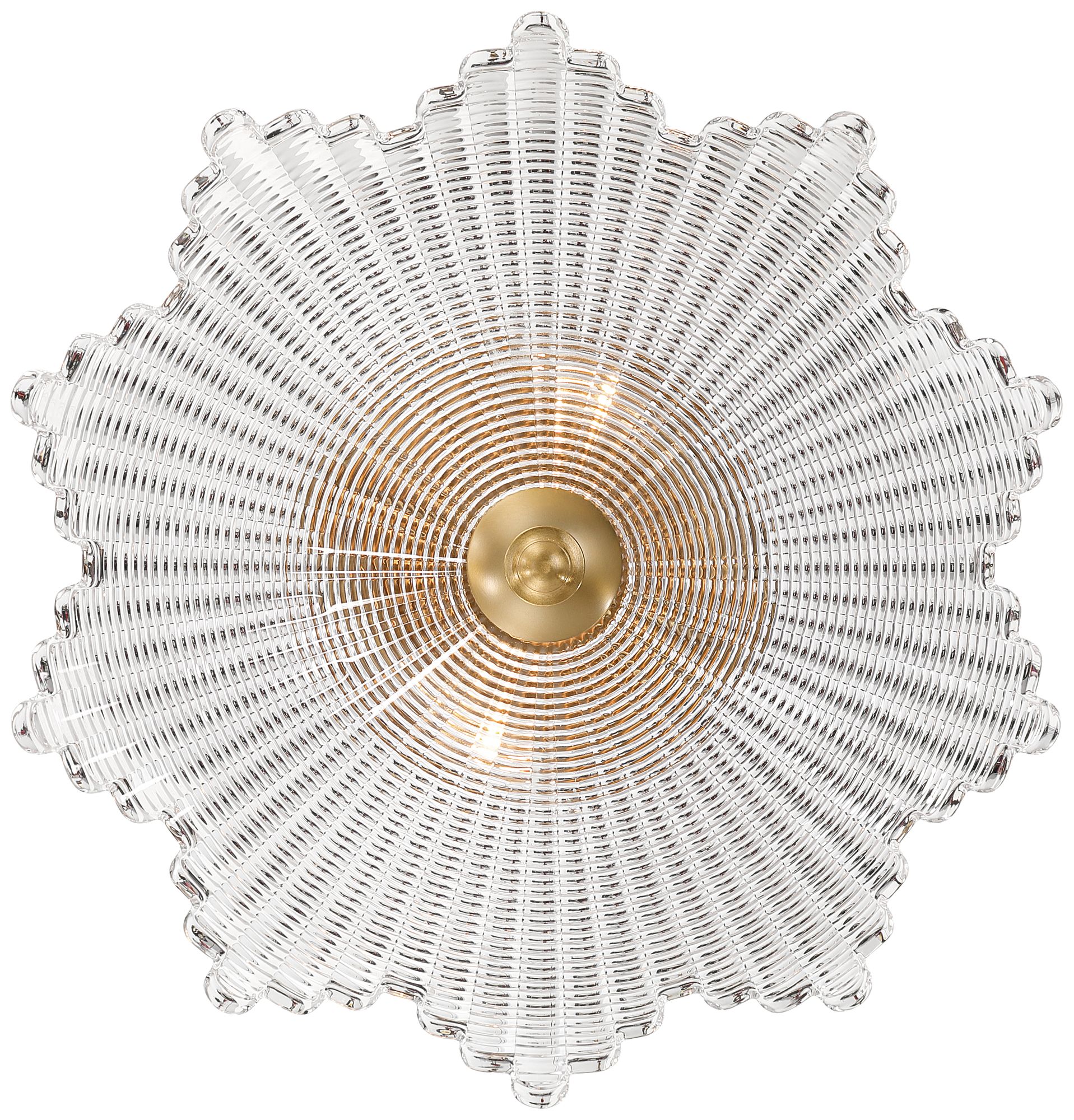 Possini Euro Sambuco 17 1/2"W Warm Brass 2-Light Bowl Ceiling Light