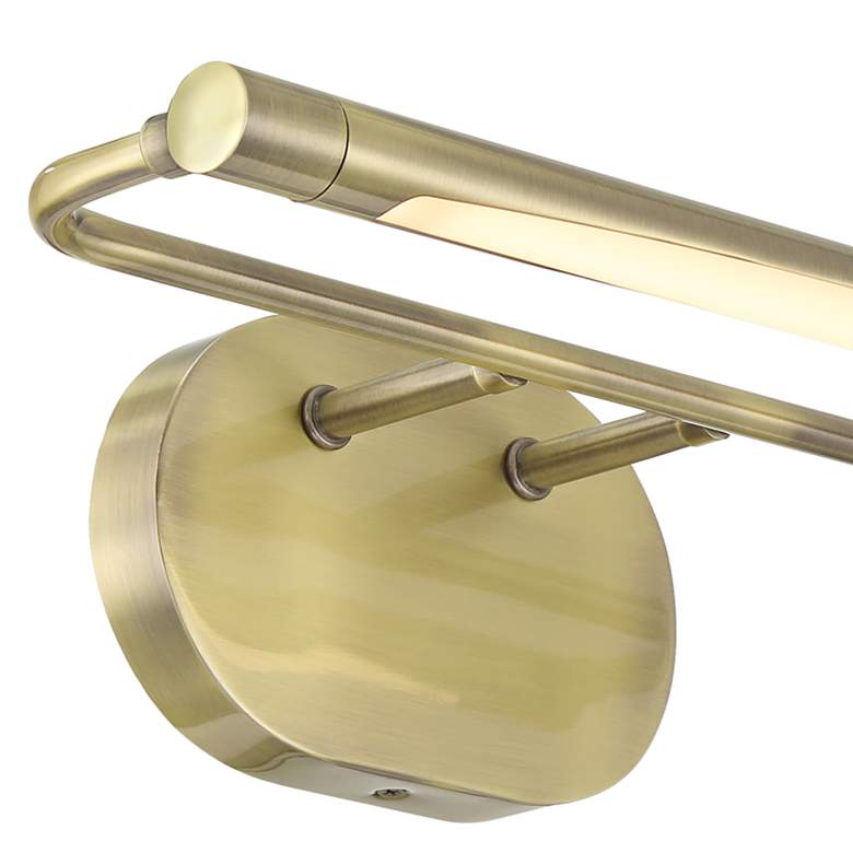 Image 4 Possini Euro Samuel 17" Wide Antique Brass LED Picture Light more views