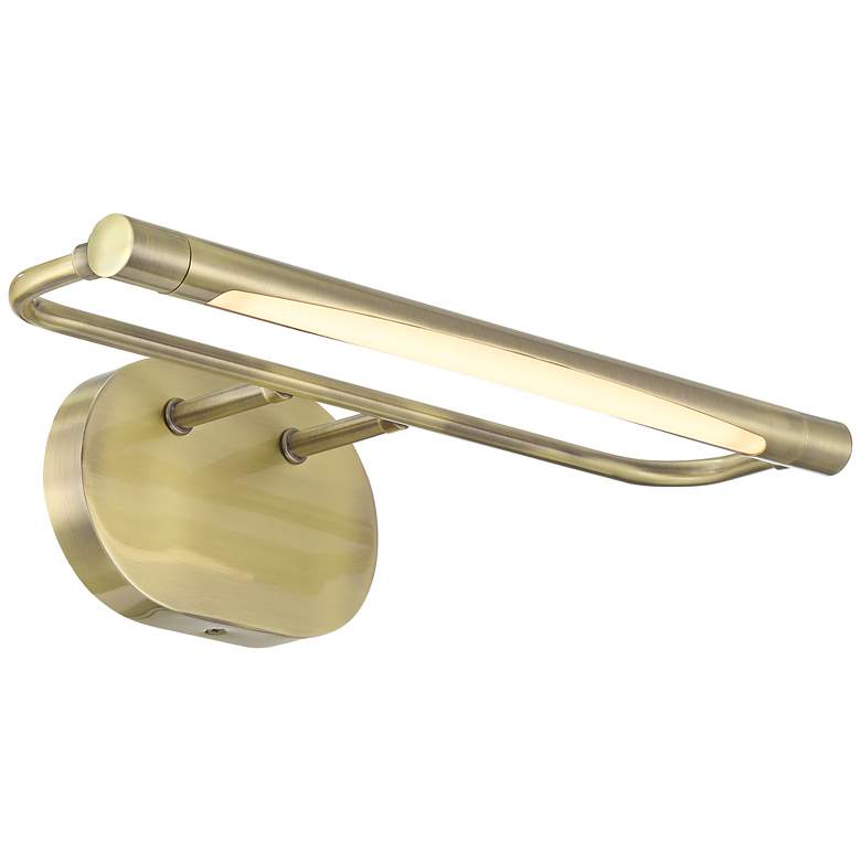 Image 7 Possini Euro Samuel 17" Wide Antique Brass LED Picture Light more views