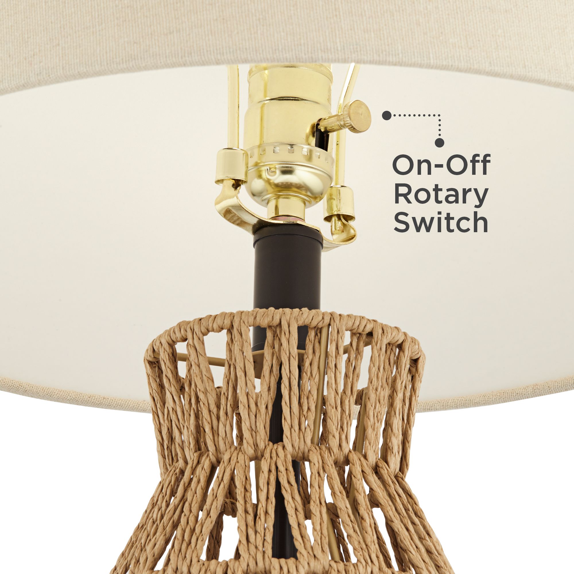 Image 5 Possini Euro San Carlos 27" Rattan Wicker Table Lamps Set of 2 more views