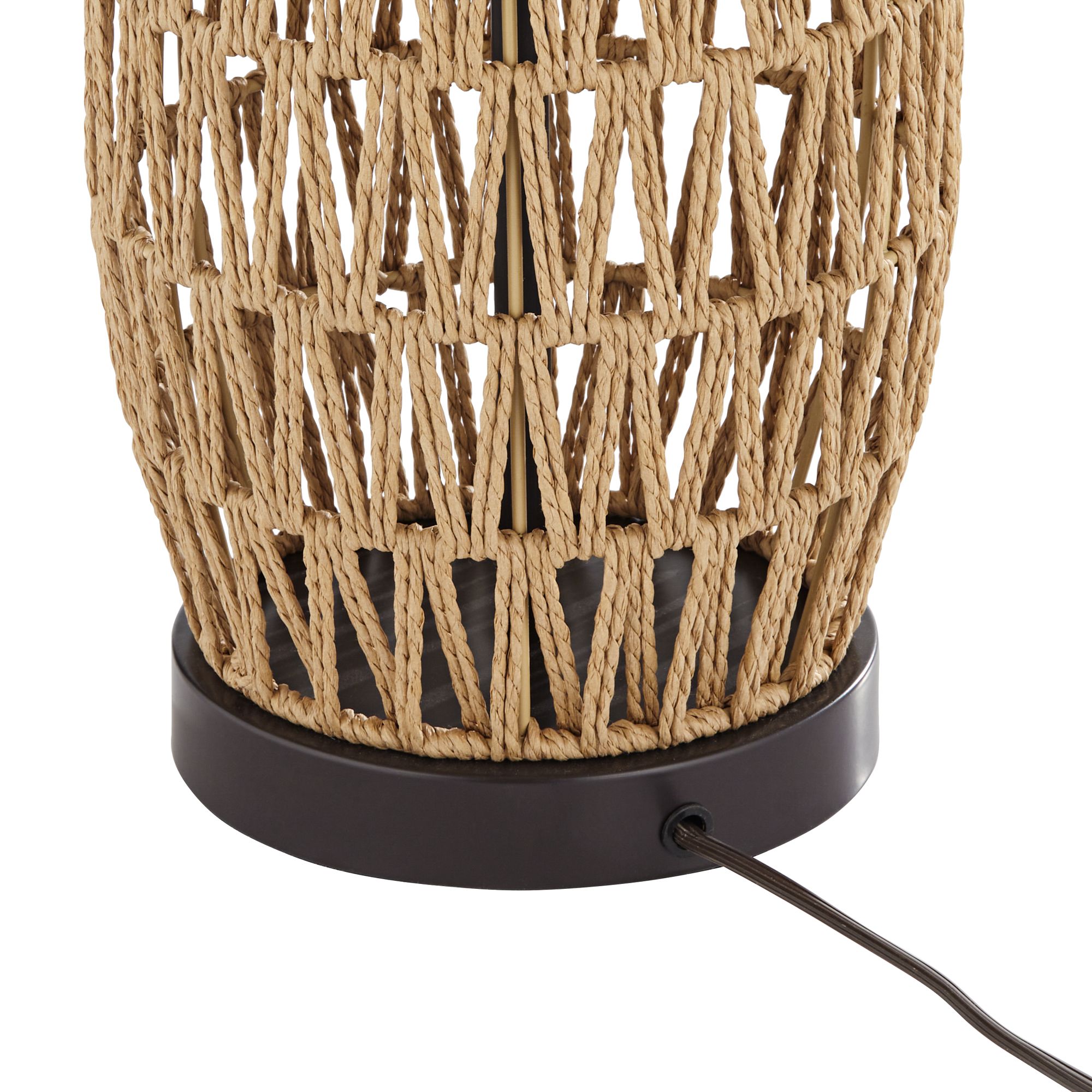 Possini Euro San Carlos 27" Rattan Wicker Table Lamps Set of 2