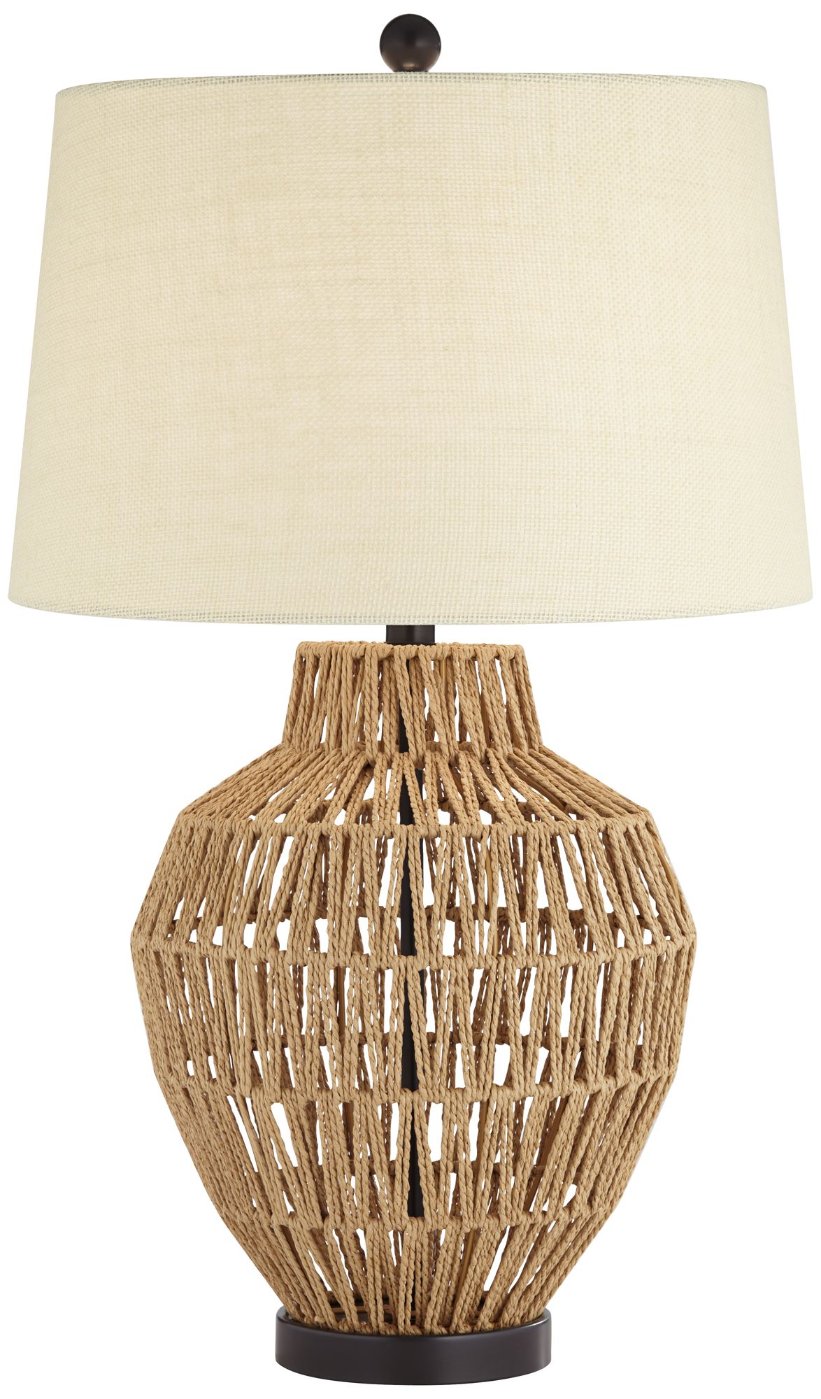 Image 2 Possini Euro San Carlos 27" Woven Wicker Coastal Modern Table Lamp