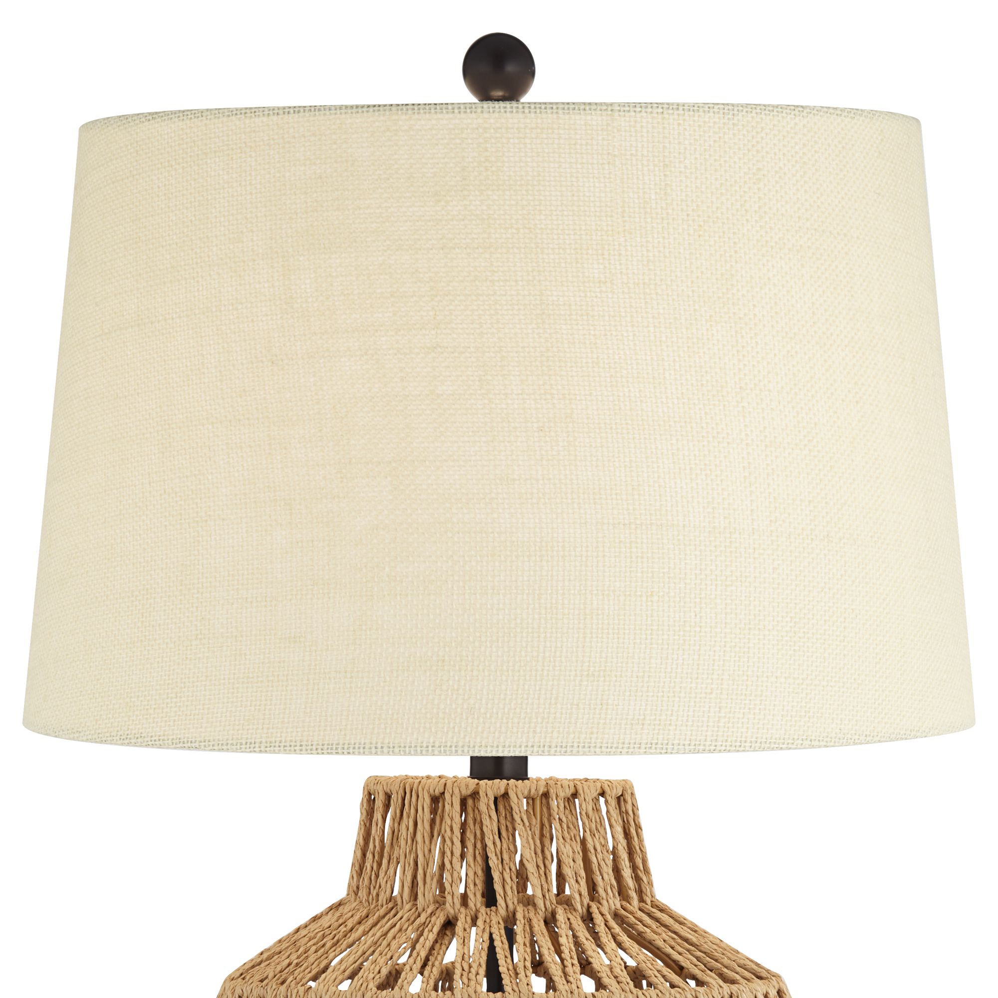 Image 4 Possini Euro San Carlos 27" Woven Wicker Coastal Modern Table Lamp more views
