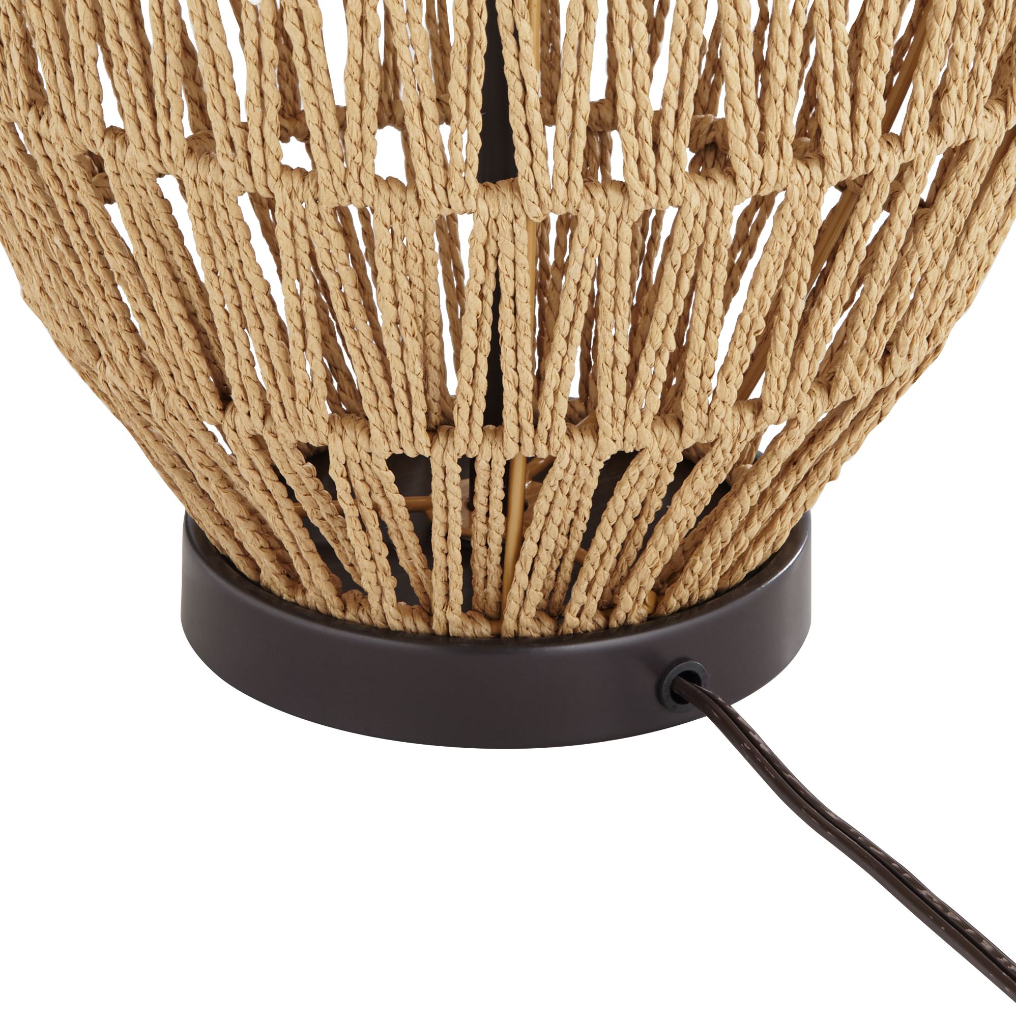 Image 7 Possini Euro San Carlos 27" Woven Wicker Coastal Modern Table Lamp more views