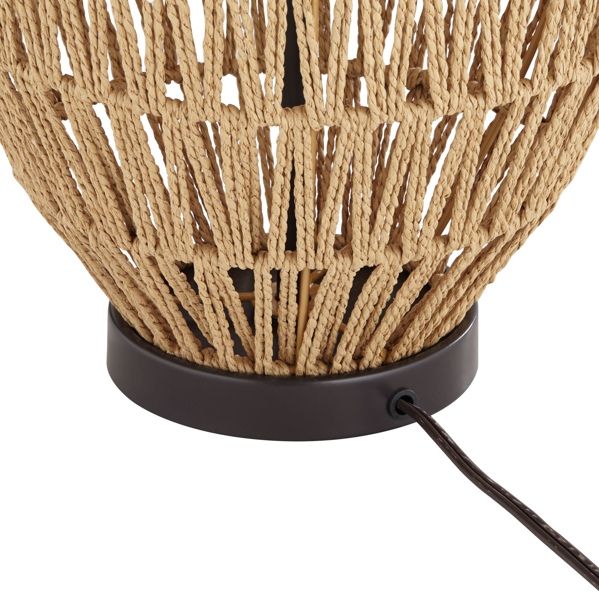Image 7 Possini Euro San Marcos 27" Natural Wicker Metal Table Lamps Set of 2 more views