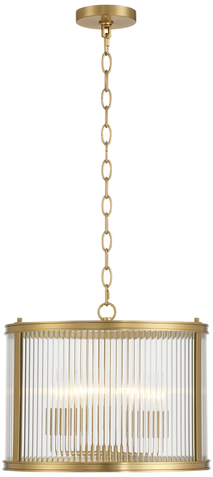 Possini Euro San Rocco 16" Wide Gold and Glass 3-Light Pendant Light in scene