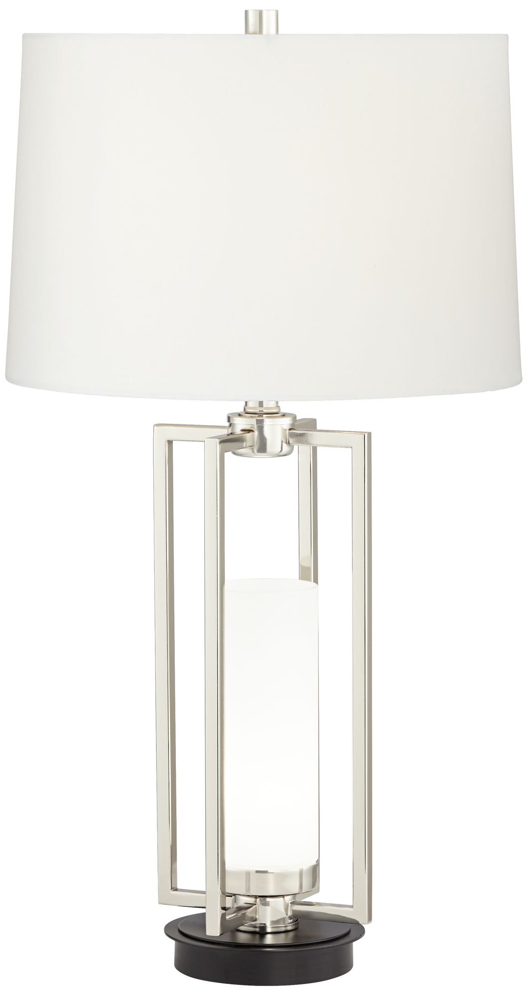 Possini Euro Sandra Chrome Table Lamp w/ LED Night Light