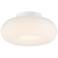 Possini Euro Sandringham 13 3/4" Sanded White Modern LED Ceiling Light