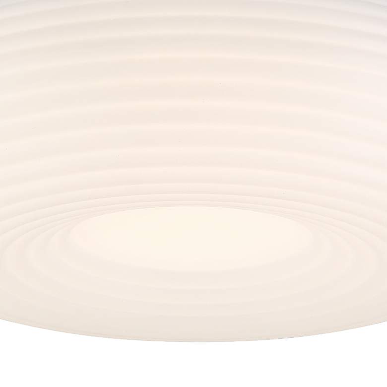 Image 4 Possini Euro Sandringham 13 3/4" Sanded White Modern LED Ceiling Light more views