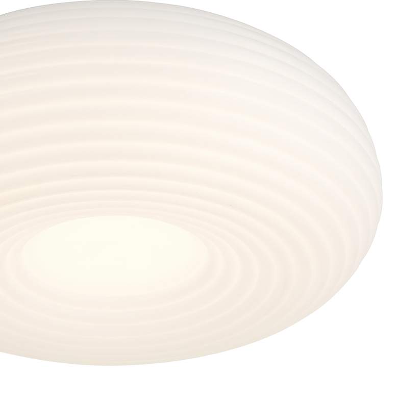 Image 3 Possini Euro Sandringham 13 3/4" Sanded White Modern LED Pendant Light more views