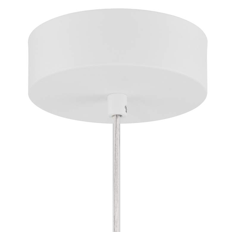 Image 4 Possini Euro Sandringham 13 3/4" Sanded White Modern LED Pendant Light more views