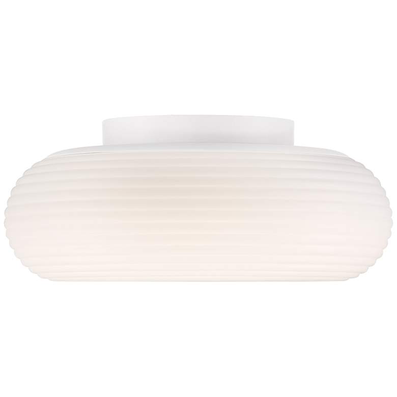 Image 6 Possini Euro Sandringham 19 3/4" Wide Modern White LED Ceiling Light more views