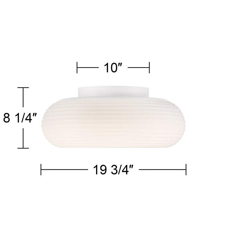 Image 7 Possini Euro Sandringham 19 3/4" Wide Modern White LED Ceiling Light more views