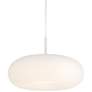 Thumbnail2 of Possini Euro Sandringham 20" Sanded White Modern LED Pendant Light