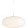Possini Euro Sandringham 20" Sanded White Modern LED Pendant Light