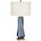 Possini Euro Sarah 32" Modern Blue Twist Art Glass Table Lamp