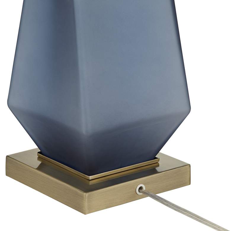 Image 7 Possini Euro Sarah 32" Modern Blue Twist Art Glass Table Lamp more views