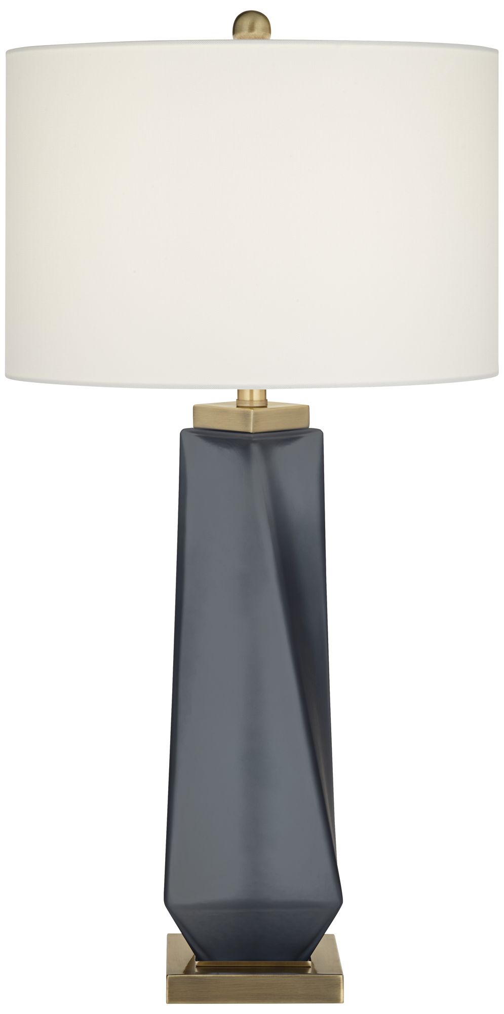Possini Euro Sarah 32" Modern Blue Twist Art Glass Table Lamp