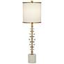 Possini Euro Sarah 34 1/2" High Gold and Marble Buffet Table Lamp