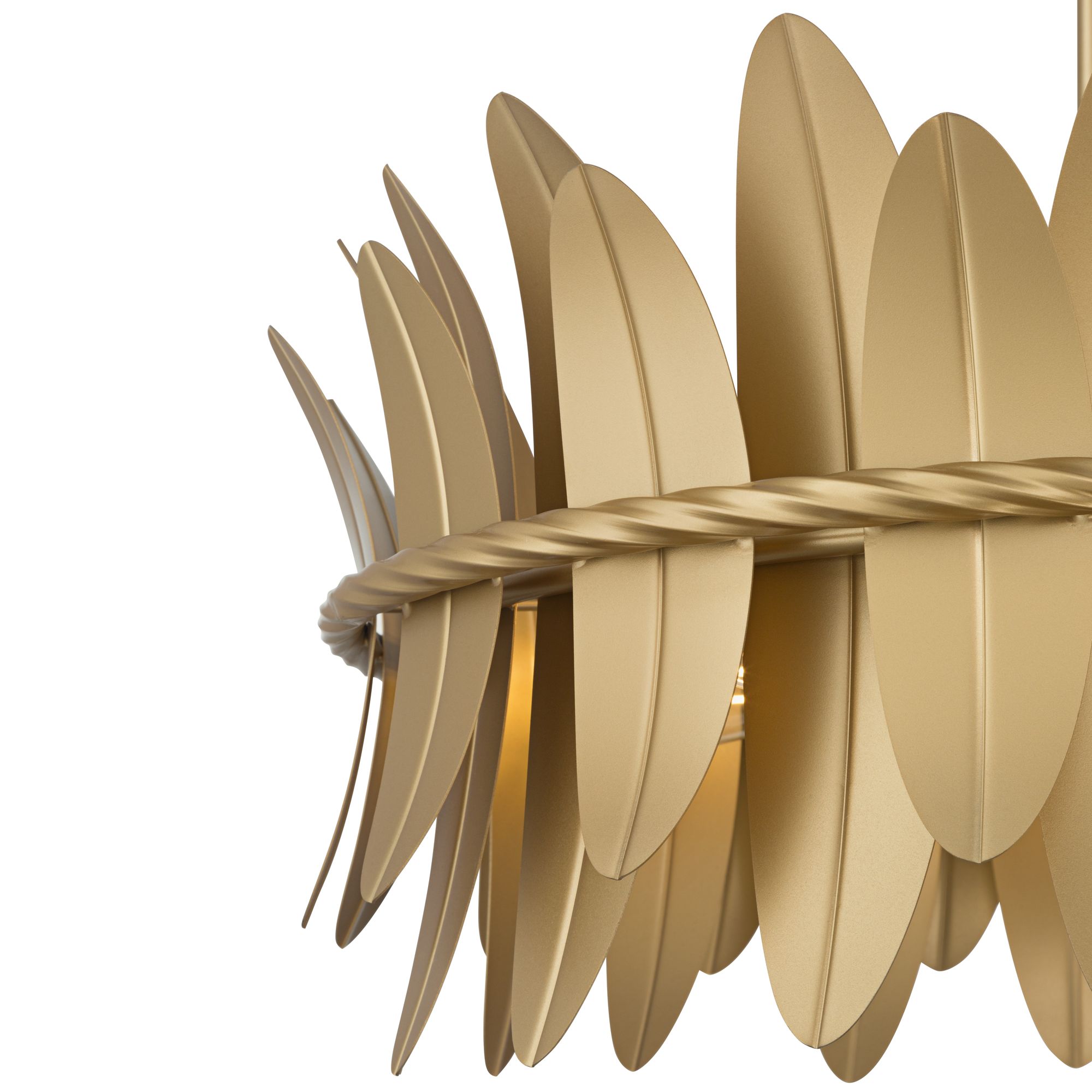 Image 4 Possini Euro Saranda 21 1/2"W Gold Banana Leaf 4-Light Pendant Light more views