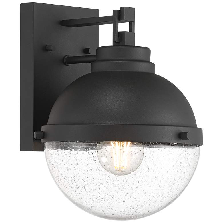 Image 2 Possini Euro Sargasso 11" Sand Black Marine Grade Outdoor Wall Light