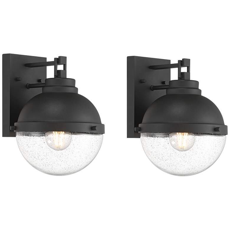 Image 2 Possini Euro Sargasso 11" Sand Black Wall Sconce Set of 2